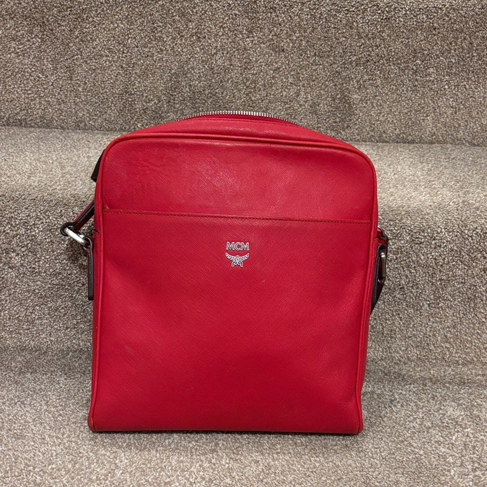 MCM Bold Red Men's Messenger Bag